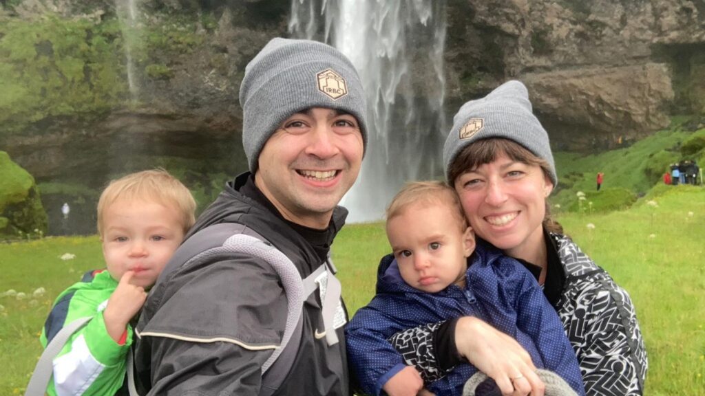 Huang Family at a Waterfall