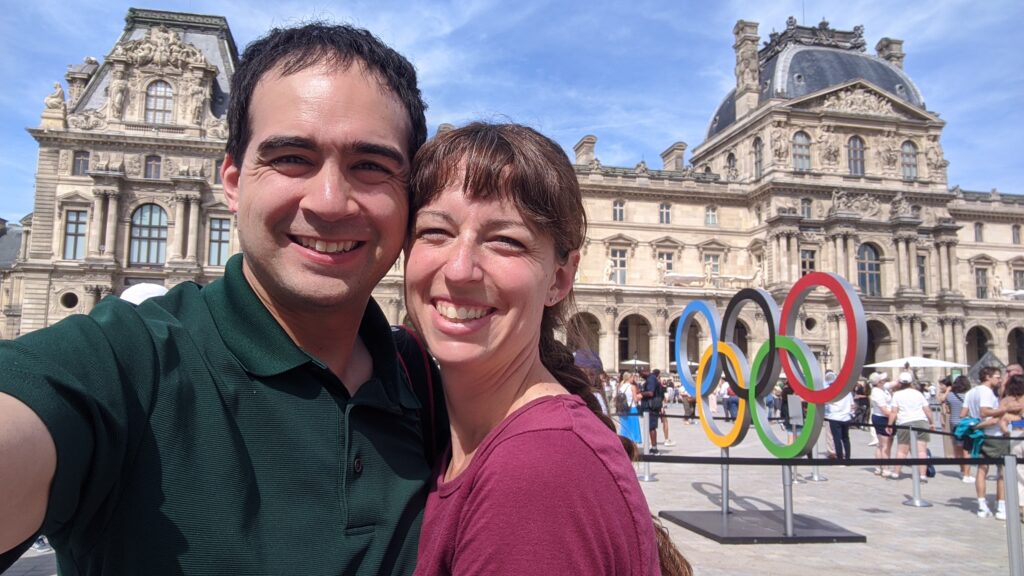 Joshua and Alyssa at the Louvre