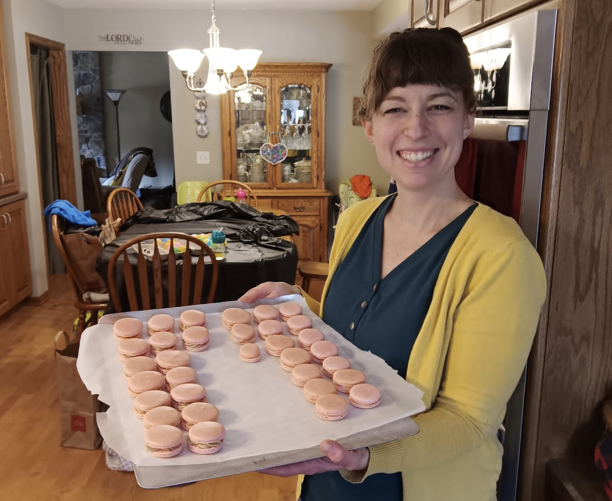 Alyssa with Macarons