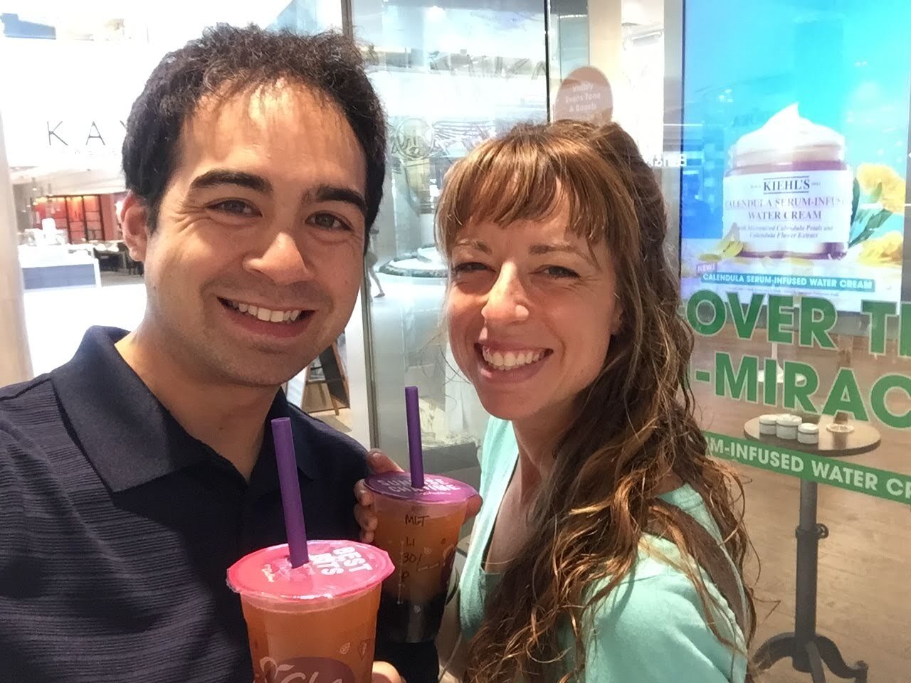 Joshua and Alyssa with Bubble Tea